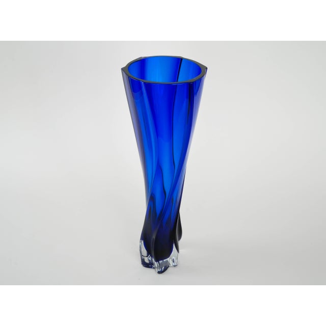 Vintage Danish Cobalt Vase, 1970s For Sale - Image 3 of 11