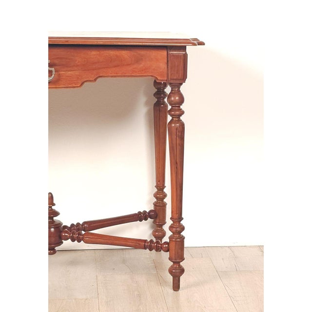 French Walnut Belle Époque One-Drawer Small Table, Circa 1900 For Sale - Image 9 of 9