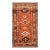 1900s Small Scatter Antique Orange Apricot Tribal Geometric Kurdish Area Rug For Sale