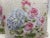 Early 21st Century Pair of 22" Square Pillows With Pink & White Floral Bouquet on Linen - Made in Uk For Sale - Image 5 of 8