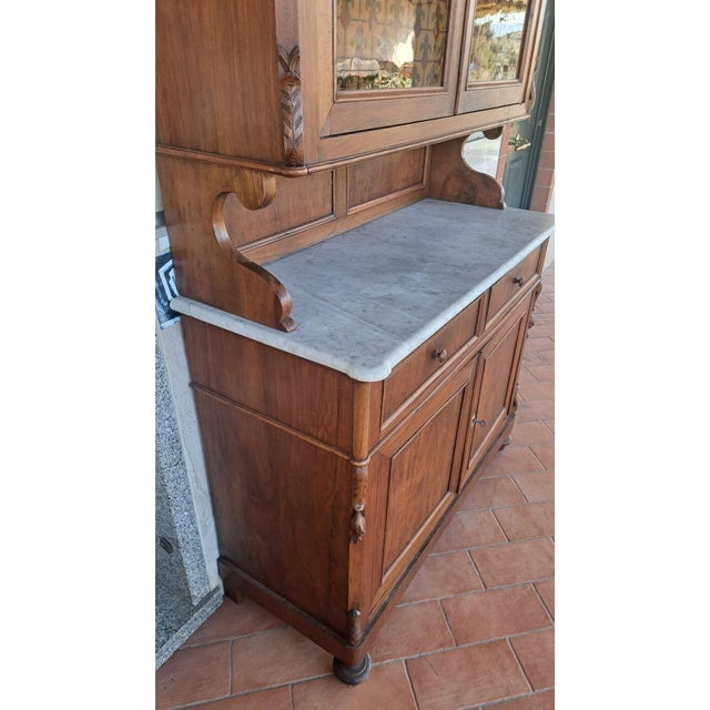 Antique Italian Walnut Cupboard, 1800s For Sale - Image 5 of 6