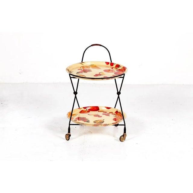 This beautiful trolley from the 50s with two fiberglass trays was produced in Impala, Sweden.