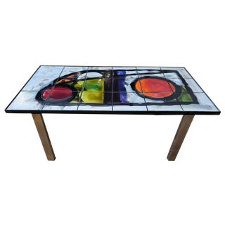 Coffee Table in Ceramic and Multicolored Volcano Lava by Juliette Belarti, Belgium, 1960s For Sale