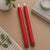 Modern FIA Wick Red Taper Candle (Set of 2) For Sale - Image 3 of 4