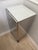 Metal Waterworks Metal Cabinet on Casters With Glass Top For Sale - Image 7 of 7