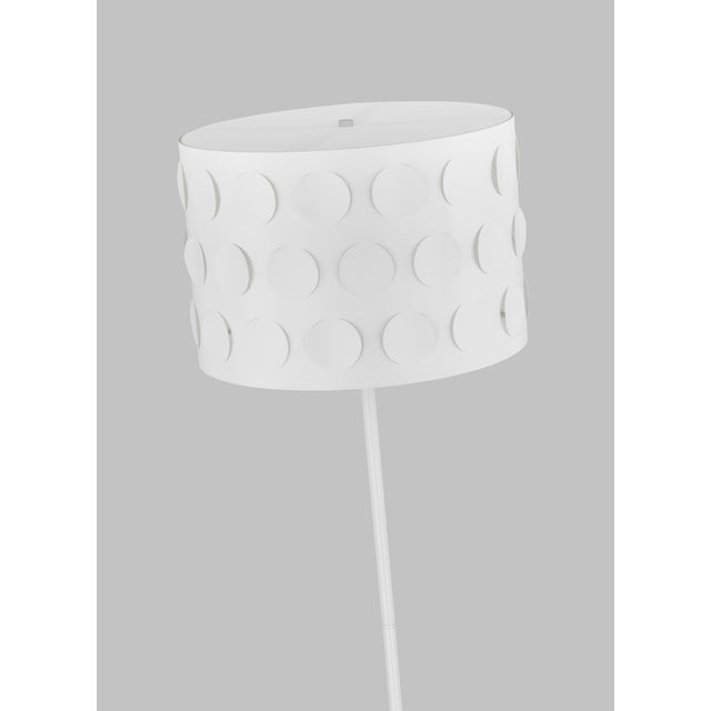 Mid-Century Modern Kate Spade by Visual Comfort Studio Dottie Floor Lamp, Matte White For Sale - Image 3 of 4