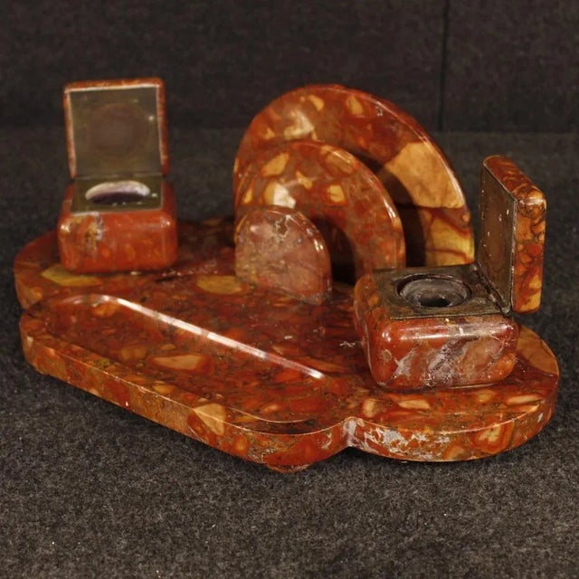 Art Deco Marble Inkwell, 1930s For Sale - Image 4 of 13