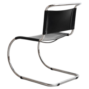 Black Leather Mr10 Easy Chair attributed to Ludwig Mies Van Der Rohe, 1960s