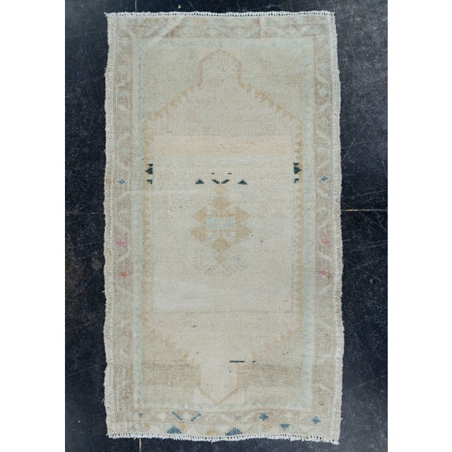 Brown Turkish Mini Rug Oriental Hand Knotted Vintage Rug 1'8" x 2'11" #168873 For Sale - Image 8 of 8