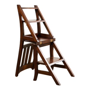Arts and Crafts Style Mahogany Metamorphic Library Chair