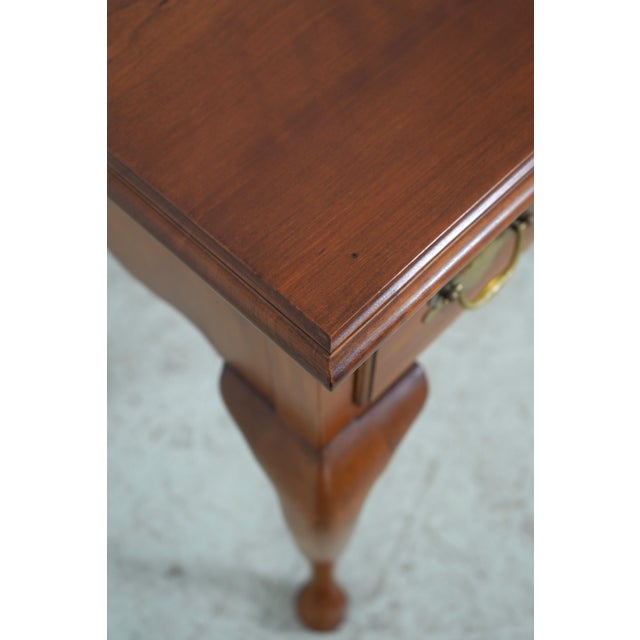 Wood Henkel Harris Queen Anne Cherry Vanity or Desk For Sale - Image 7 of 18