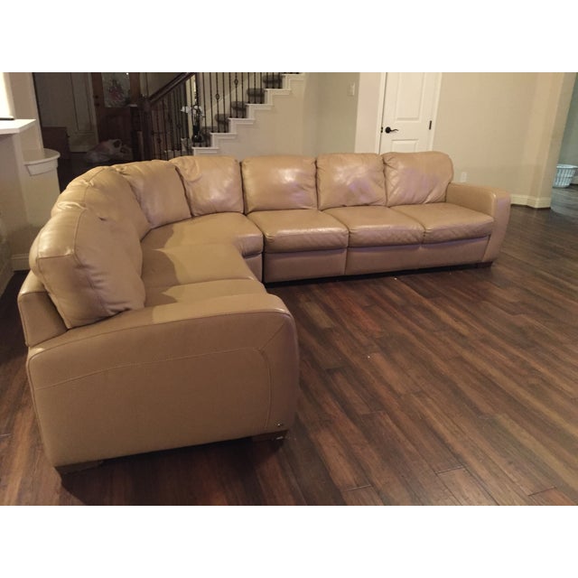 Natuzzi Leather Sectional Sofa Chairish