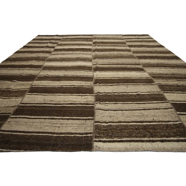 Contemporary Mid 20th Century Wabi-Sabi Turkish Kilim Rug - 08'09 X 11'02 For Sale - Image 3 of 8