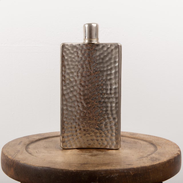 Mid-Century Modern 1960s West German Made Hammered Flask For Sale - Image 3 of 7
