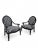 Vintage French Louis XVI Style Armchairs, Newly Reupholstered in Black & White Striped and Polka Dot Velvet – Pair A...