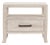 White Wash Single Drawer Modern Farmhouse Nightstand For Sale