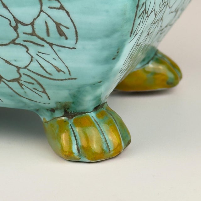 Mid-Century Modern Vintage Ceramic Jewelry Box by Maioliche d'Arte Cordivani for Ascoli Piceno, Italy, 1970s For Sale - Image 3 of 18