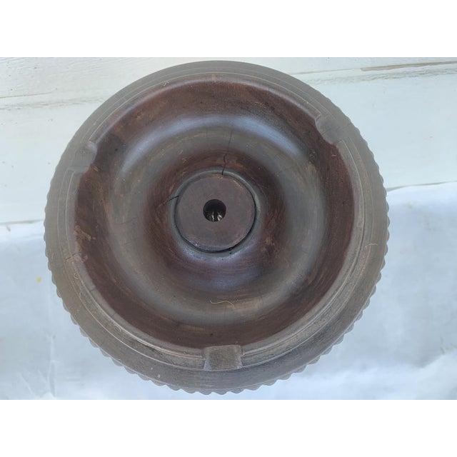 Antique Freestanding Wooden Ashtray in Oak and Mahogany, 1900s For Sale - Image 10 of 18