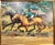 Mid-Century Modern Original ANTHONY VECCIO Horse Racing Oil on Canvas Painting Signed Aprox. dimensions: Painting: 20"H x...