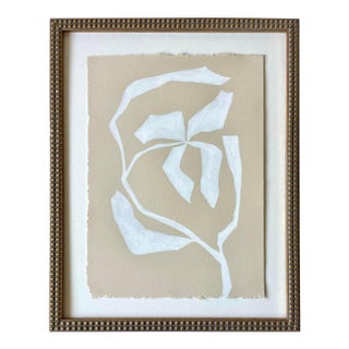 2026 "Botanico No. 2" Abstract Botanical Painting on Paper by Artist r.k. Red For Sale