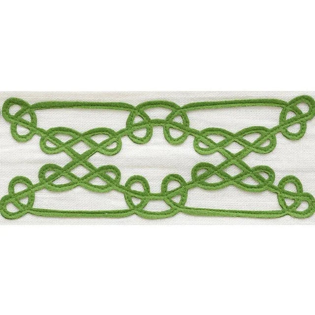 Contemporary Sample - Schumacher Ormond Tape in Green For Sale - Image 3 of 3