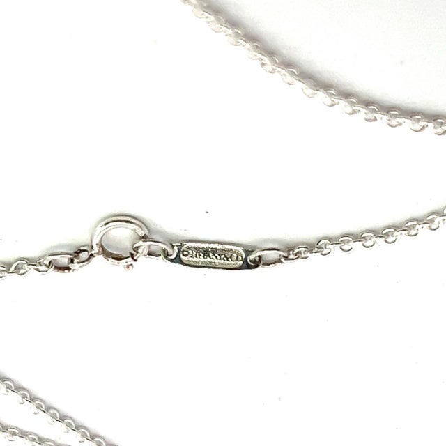 Silver 1990s Tiffany & Co Estate Love Knot Necklace 17" Silver For Sale - Image 8 of 9