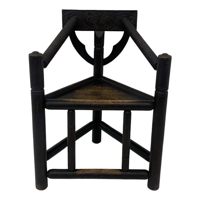 Swedish Munk Tripod Armchair in Oak, 1960s For Sale