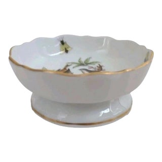 Herend Rothschild Bird Footed Salt Cellar - Mark Commemorating 150 Years Anniv. For Sale