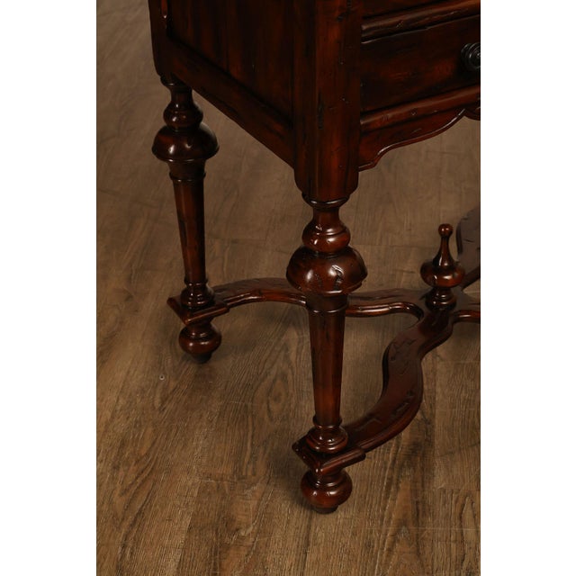 Brown Theodore Alexander Castle Bromwich Antiqued Wood Lowboy End Table For Sale - Image 8 of 18