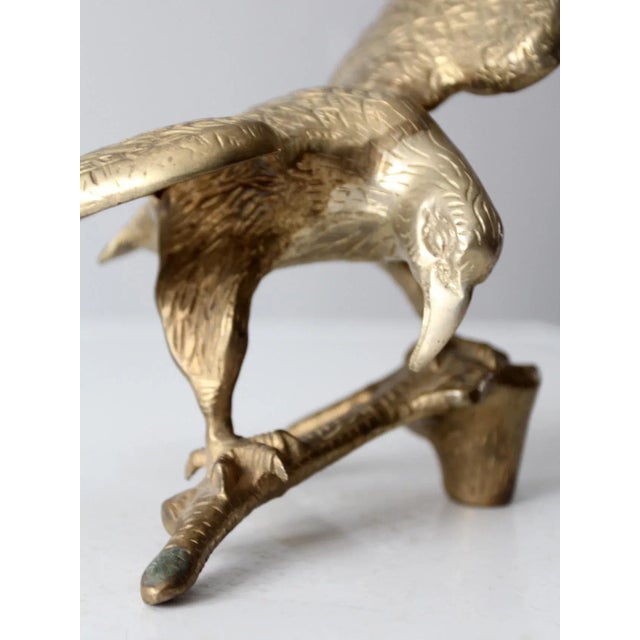 Vintage Brass Eagle Sculpture For Sale - Image 12 of 13