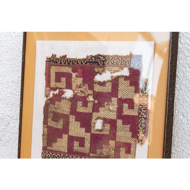 15th Century & Earlier Ancient Chimu Pre-Columbian Framed Textile Art For Sale - Image 5 of 8