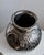 Vintage Nickel-Plated Brass Vase with Hand-Hammered Fruit and Leaf Relief, Italy, 1960s For Sale - Image 4 of 15