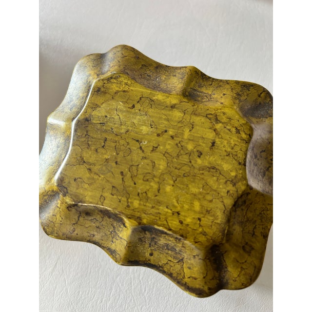 Italian Vintage Italian Borghese Faux Tortoise Marbelized Ceramic Box For Sale - Image 3 of 7