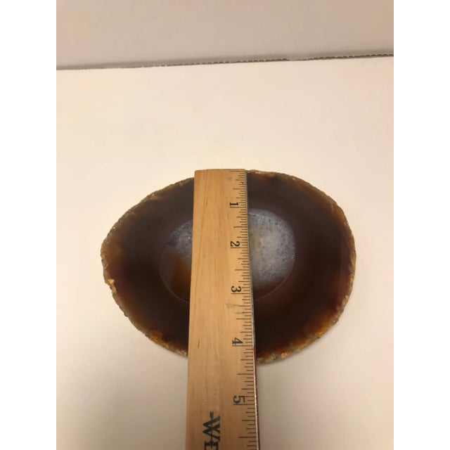 Mid-Century Brown Agate Onyx Ashtray Jewelry or Trinket Dish For Sale In Los Angeles - Image 6 of 8