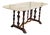 Antique Oval Marble-Top Dining Table With Turned Wood Base For Sale