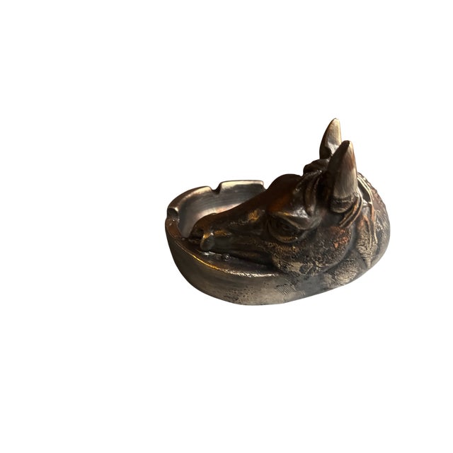 Brass Horse Head Ashtray For Sale - Image 5 of 10