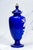 Striking Cobalt Blue and Hand Painted White Dragon Fly Flower Design Antique Victorian Decorative Vase For Sale - Image 12 of 17