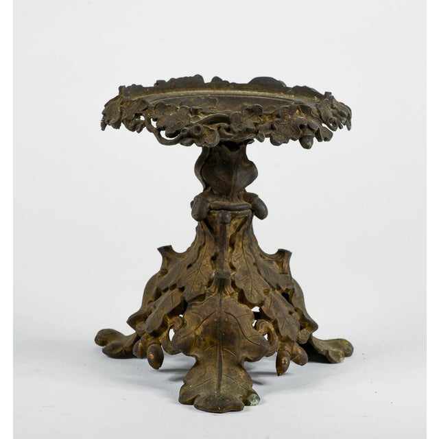 Art Nouveau Backsplash Stand in Metal with Vineyard Grape Leaf Decorations, 1890s For Sale - Image 4 of 10