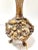 1980s Vintage Gold Cast Metal Fruit Basket Table Lamp, Hollywood Regency For Sale - Image 5 of 9