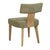 Mid-Century Modern Pair Dining Chairs in Moss For Sale - Image 3 of 7