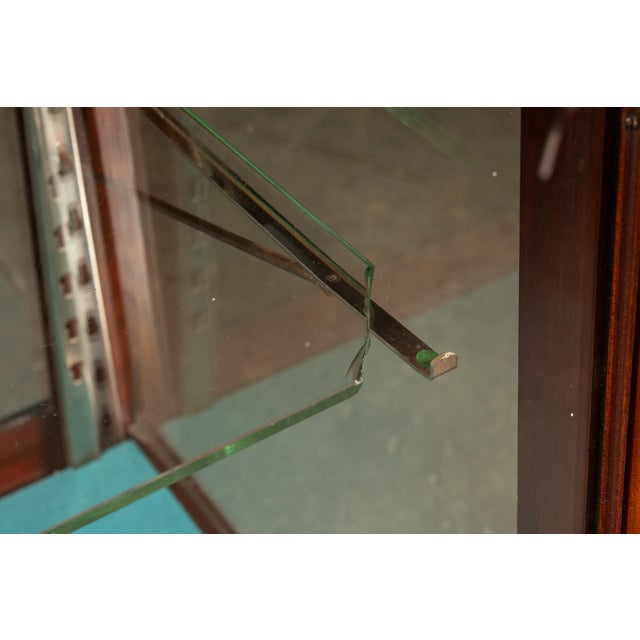 Circa 1920 W.B. McLean Mahogany and Glass Commercial Display Showcase For Sale - Image 12 of 13