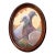 Contemporary Original Stephen Heigh “Two Pigeons “Painting Oval Frame For Sale