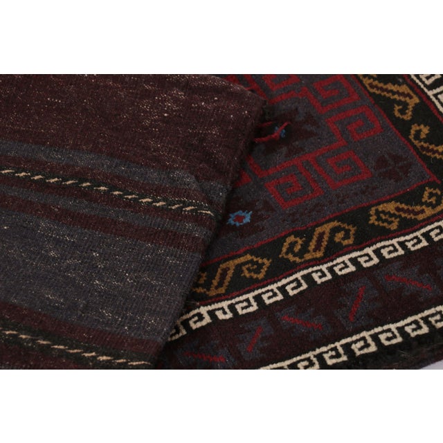 Textile Vintage Balisht Tribal Rug in Polychromatic Geometric Patterns - Rug & Kilim For Sale - Image 7 of 9