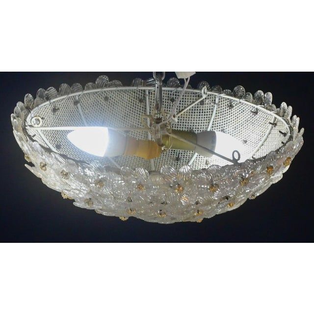 Murano Ceiling Light Flower by Seguso for Venini, Italy, 1960s For Sale - Image 11 of 16