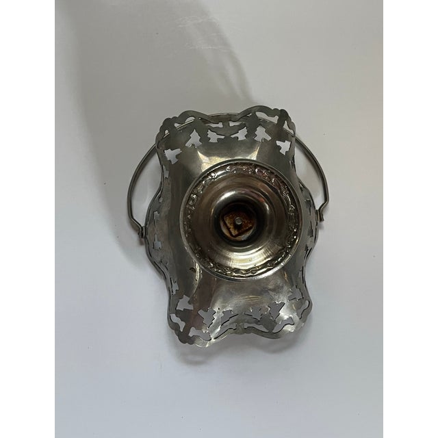 Silver Early 20th Century Silver Plate Basket For Sale - Image 8 of 9