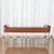 Contemporary Cinnamon Leather Bench For Sale - Image 3 of 5