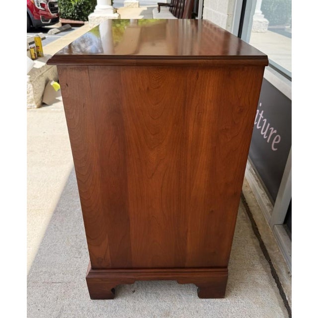 Wood 1960s Henkel Harris Solid Black Cherry 4-Drawer Chest Model No. 2440 For Sale - Image 7 of 17
