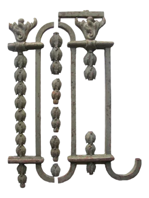 19th C. Collection of French Iron Architectural Elements, 7 Pieces