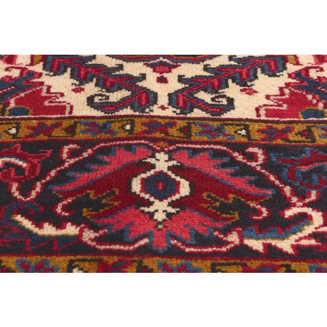 Mid 20th Century Mid 20th Century Mid 20th Century Vintage Persian Heriz Rug - 08'00 x 11'06 For Sale - Image 5 of 9