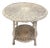 Antique Round Woven Wicker Table For Sale